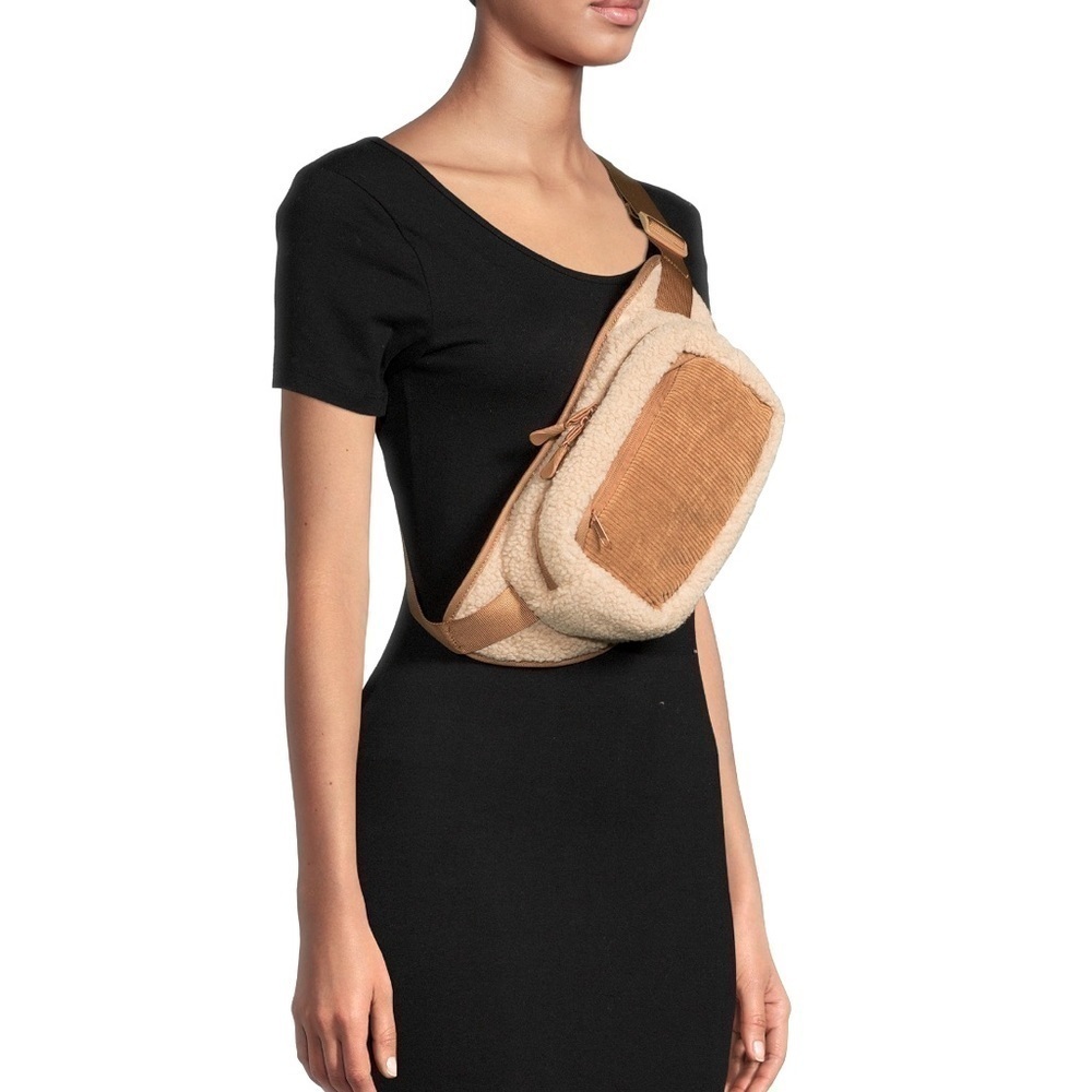 Brand new Fleece Mini Belt Bag with Adjustable Strap